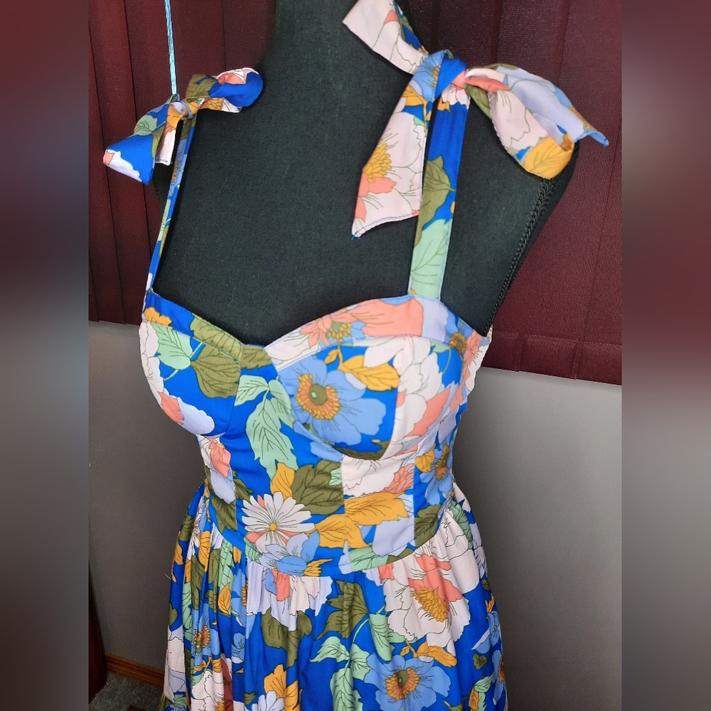 Floral Blue Sundress By Band Of The Free Size Small - Picture 4 of 7